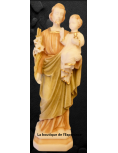 Statue Saint Joseph - albâtre coloré - 20 cm