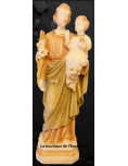 Statue Saint Joseph - coloured alabaster - 20 cm