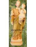 Statue Saint Joseph - albâtre coloré - 20 cm