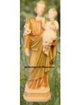 Statue Saint Joseph - coloured alabaster - 20 cm