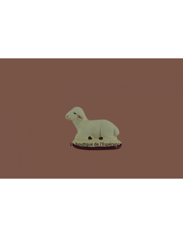 mouton couché santon de Provence de la collection Gateau et fils