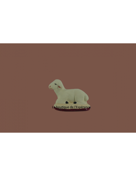 mouton couché santon de Provence de la collection Gateau et fils