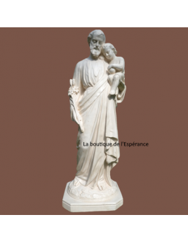 Statue de saint Joseph portant l'Enfant-Jésus de 47 cm, pour intérieur ou extérieur