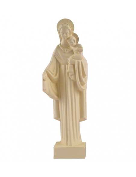 Statue de Notre-Dame du Foyer en résine ton ivoire