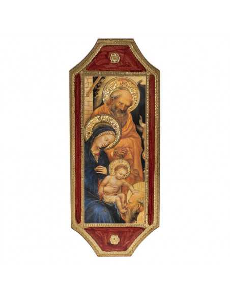 Tableau en bois représentant un détail de l'Adoration des Mages de Gentile Da Fabriano (1423)