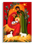 Tableau  Sainte Famille aux agneaux