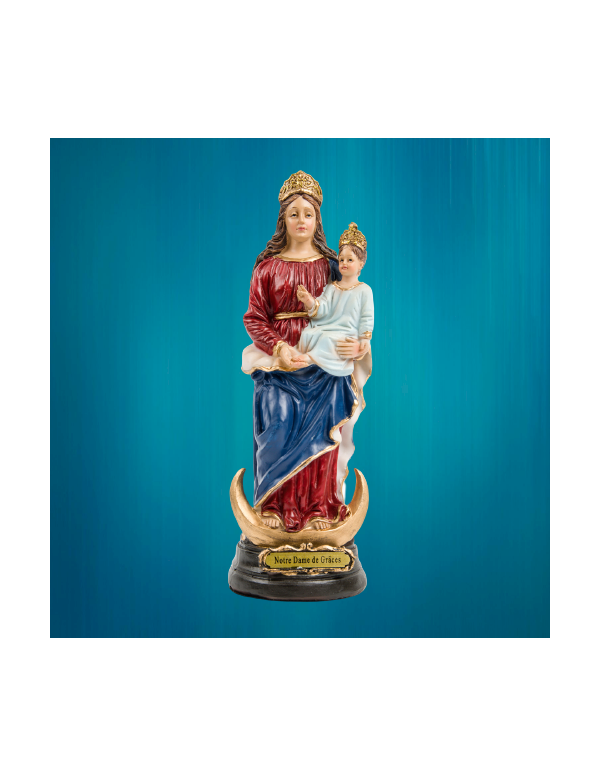 Ravissante statue de Notre-Dame de Grâces, en résine, diverses tailles au choix