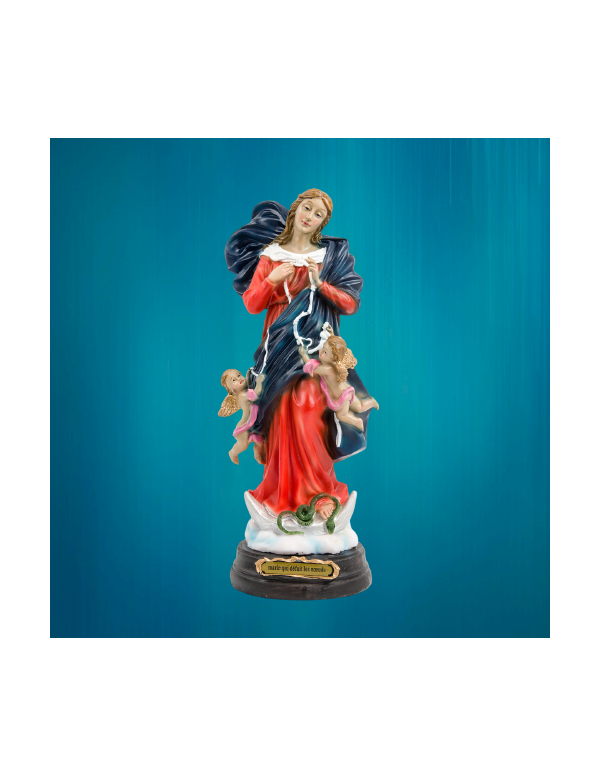 Statue de Marie qui défait les nœuds en résine. Plusieurs tailles au choix
