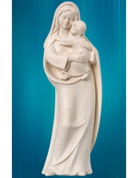 Statue de la Vierge de tendresse en bois sculpté naturel ou dorés