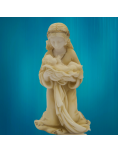 Alabaster and gold statue of the Virgin in prayer