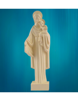 Statue de Notre-Dame du Foyer en résine ton ivoire