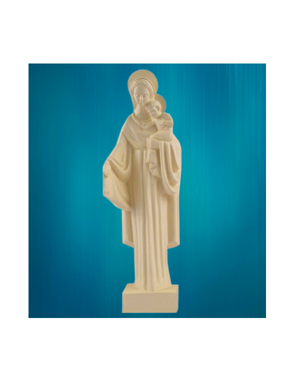 Statue de Notre-Dame du Foyer en résine ton ivoire