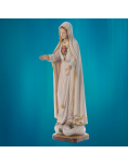 Painted wooden statue -Fatima Immaculate heart of Mary