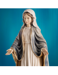 Statue en bois peint - Vierge miraculeuse