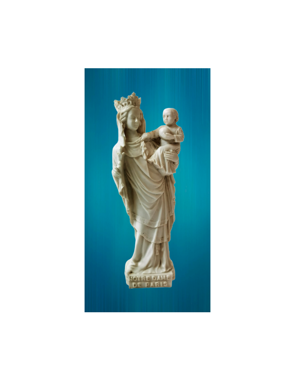 Statue en résine de Notre-Dame de Paris d'une hauteur de 14 cm
