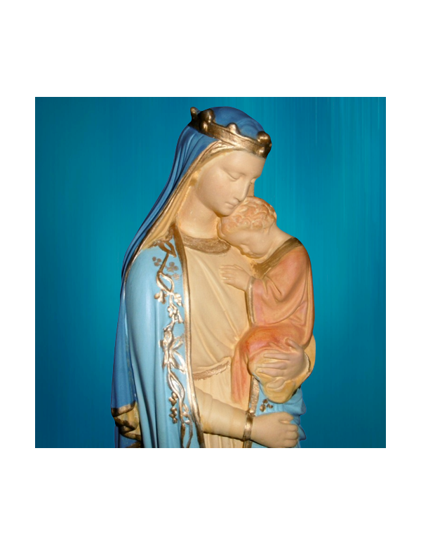 Statue of Our Lady of Wisdom polychrome