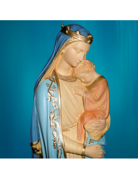 Statue de Notre-Dame de la Sagesse polychrome