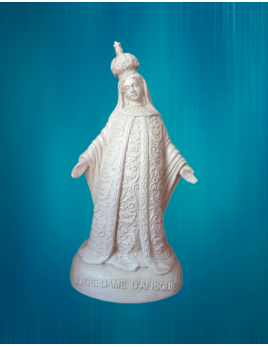 Très jolie statue de Notre-Dame d'Afrique en plâtre statuaire, d'une hauteur de 20 cm