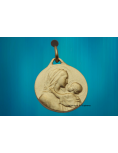 Médaille Vierge et l'Enfant - plaqué or
