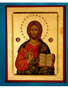 Véritable icône byzantine du Christ de Kazan