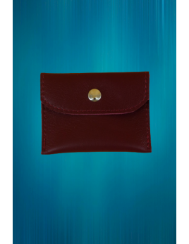Etui pour chapelet en cuir véritable souple, réalisé par un artisan français, fermeture par pression 2