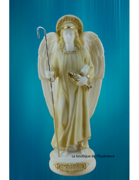 Box of the three archangels in beige and gold alabaster