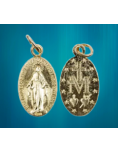 Médaille de la Vierge miraculeuse dorée de 15 mm