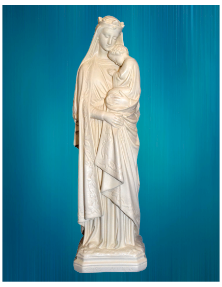 Magnifique statue en plâtre de Notre-Dame de la Sagesse