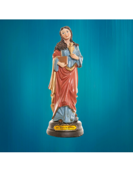 Statue de sainte Marie-Madeleine en résine de 30 cm