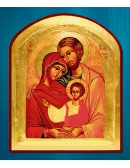 Véritable icône Byzantine de la Sainte Famille