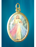Médaille du Christ Miséricordieux en métal doré