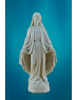 Statue de la Vierge miraculeuse en résine blanche ou polychrome