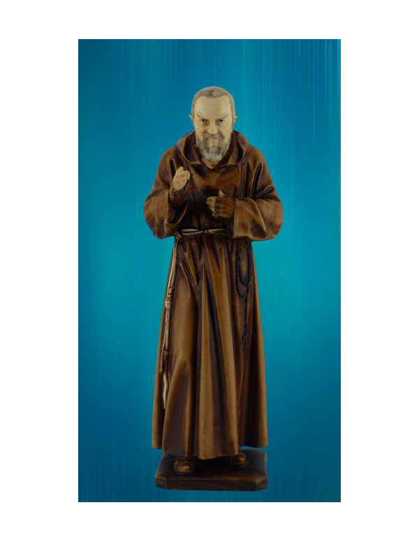 Statue du Padre Pio en résine de 20 cm