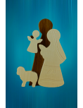 Holy Family in wood