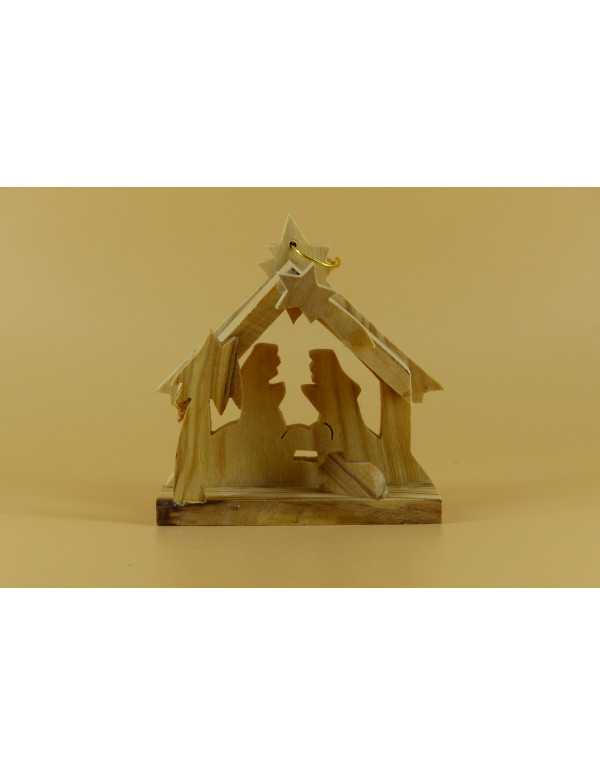 Petite crèche en bois d'olivier