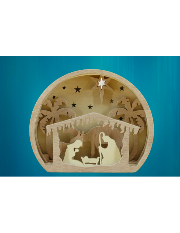 Crèche éclairée à poser