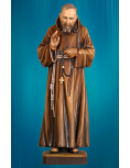 Painted wooden statue of Padre Pio