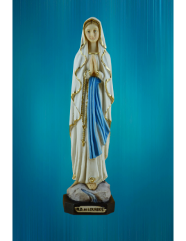 Statue de Notre-Dame de Lourdes en résine de 20 cm