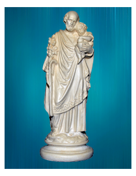 Statue de saint Joseph en plâtre de 14 cm