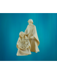 Natural wood statue of the Holy Family