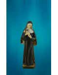 Small painted wood statue of Saint Rita - 12 cm (4,7 in)