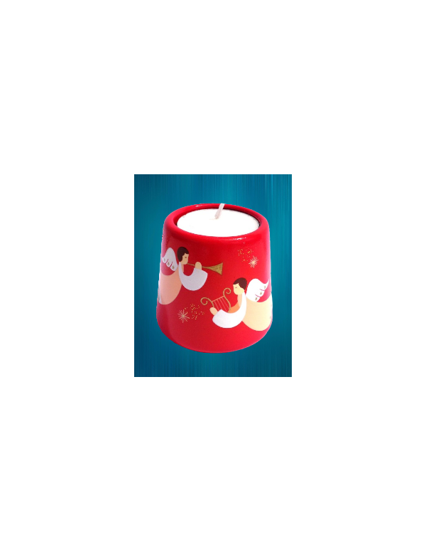 Candleholder red angels