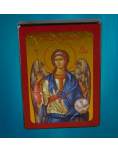 Magnifique icône dorée à la feuille de saint Michel Archange réalisée par l'Atelier "Les Clémences"