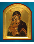 Greek icon curved - Virgin of Vladimir