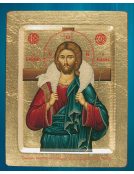 Véritable icône byzantine du Bon Pasteur