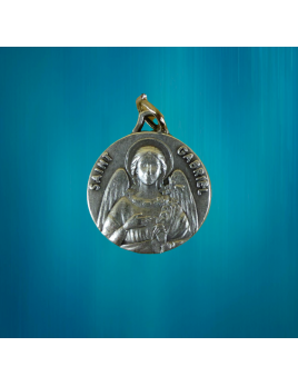 Médaille de saint Gabriel en métal argenté