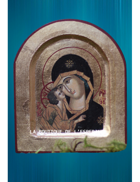 Véritable icône byzantine de la Vierge de Vladimir