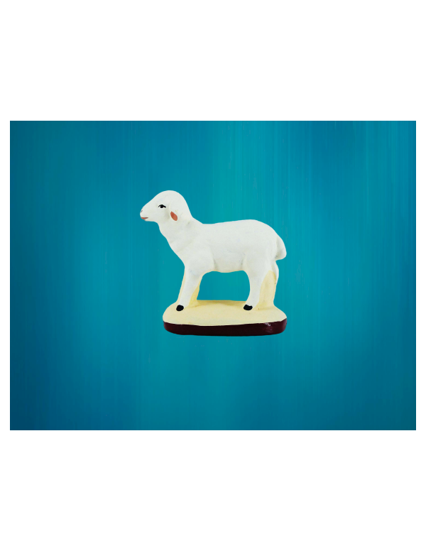 Véritable santon de Provence Gateau, mouton debout