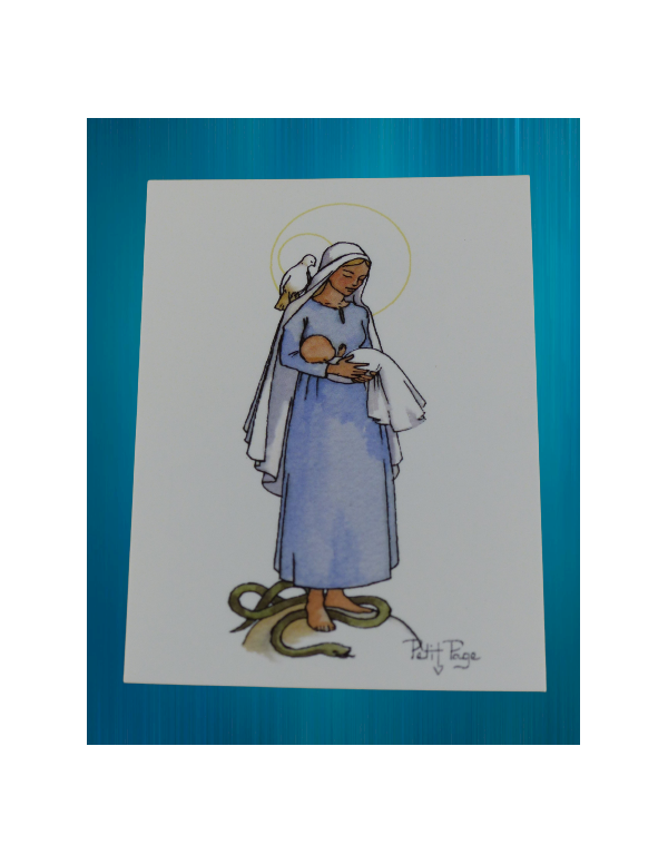 Image de Baptême "Vierge à l'enfant" réalisée par l'Atelier Petit Page
