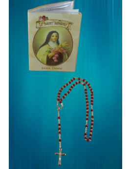 Chapelet avec grains en bois parfumés sainte Thérèse de l'Enfant-Jésus